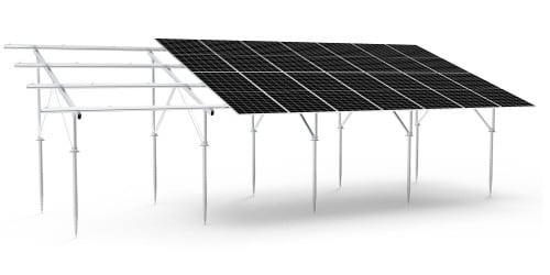 TonKor Aluminum Dual Pile Ground Screw Mount